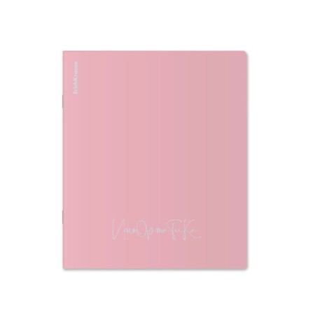 Subject notebook, 48 sheets, cage, computer science, Erichkrause "Pastel", plastic cover silk-screen cover, Blok Offset 100%, info block, mix-3