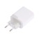 Network charger PERO TC05, USB, USB-C, 3 A, fast charging, white