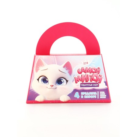 Gift set in the bag: notebook, rubber bands, keychain, handle "The smallest"-8