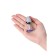 Anal plug with the Toyfa Metal rhinestone, silver, amethyst, 7 cm, d = 2.8 cm
