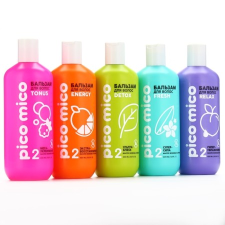 Hair balm with argan and jojoba oil, hyper-moisturization, 400 ml, Pico Mico-9