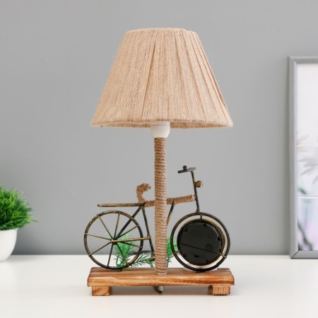 Table lamp with a clock "Bicycle" E14 15W 19x18x35 cm-4