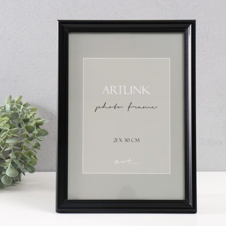 Photo frame Plastic "Gala" 21x30 cm, black (plastic screen)