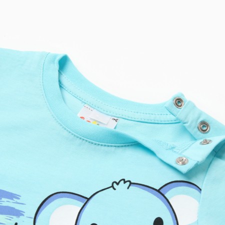 T -shirt for a boy, turquoise color, height 74 cm-1