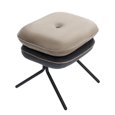 PEA PEA, 497 × 403 × 425 mm, velor, beige color / dark gray-4