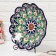 Largan Rishtan ceramics "Flowers", 33 cm, blue, rifting