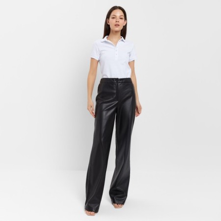 Women's pants (eco -leather) minku: eco leather Black color, size 42