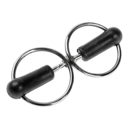 A bit for a horse with hypoallergenic plastic, the distance between the rings is 140 mm-4
