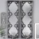 Climber Plastic, glass for 1 candle "Mirror patterns" set 2 pcs D-4 cm silver. 8x13x40 cm 90688