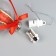 A set of Christmas tree balls "Balls with spruce cones" 3 pcs., Battery, 5 LED, glow warm white