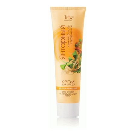 Facial cream Iris Cosmetic "Amber", with ginkgo biloba and ginseng, moisturizing, 100 ml