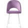 Chair on the metal frame Irre Metal/velor, white/pink 50x55x82 cm