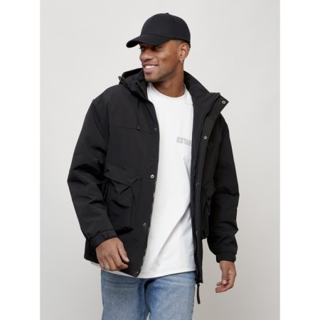 Male spring jacket, size 54, black color-3