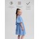Платье для девочки, MINAKU :Party Dress, цвет голубой, рост 128 см