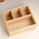 Kashpo wooden with 4 compartments 25x22x8.5 Natural