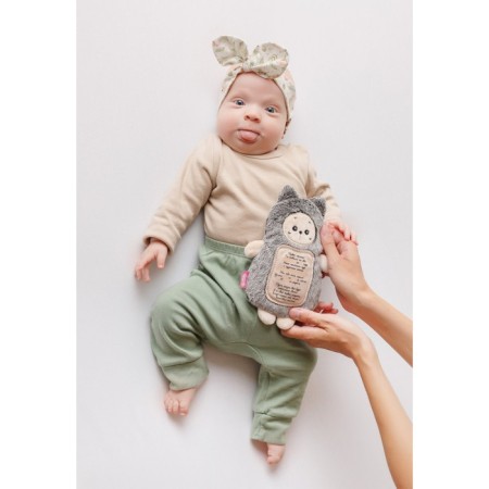 Soft toy 3 in 1 "kitten" with a metric, with cherry bones, 19.5 cm-4