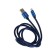 Lightning cable - usb, 2.1 a, nylon braid, 1 meter, blue