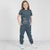 Pants for boys, height 104 cm, gray-green color