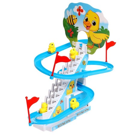 Developing toy "Ducks on the ladder", light and sound effects, 6 ducks in the kit-1