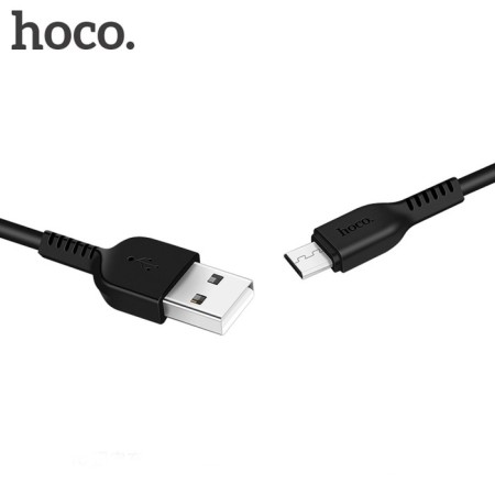 Hoco X20 cable, microUSB - USB, 2 A, 2 m, PVC braid, black-4