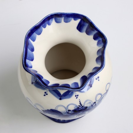 Vase "Tenderness", Gzhel, Porcelain, 19x11 cm-2