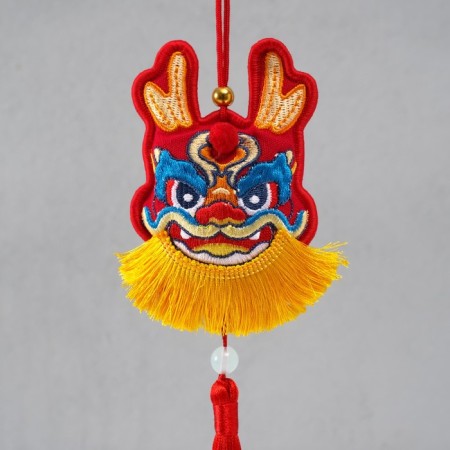 Suspension-Sasha Textile "Dragon" red 2x7.5x24 cm-3