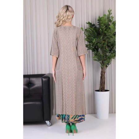 Cardigan female, size 42, beige color-9