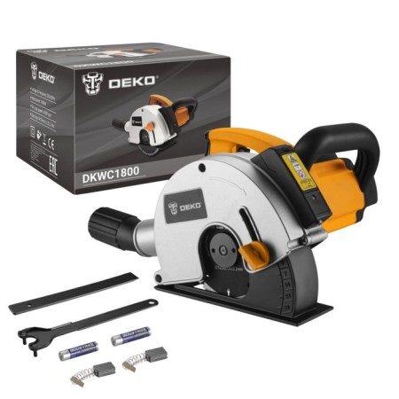 DEKO DKWC1800, 1800 watts, 125x22.2 mm, 4000 rpm, laser pointer, cut 28 mm