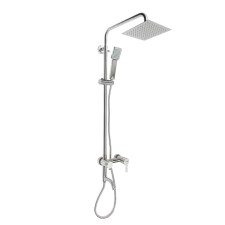 Shower system Accoona A8301, with a tropical shower, stainless steel, color satin