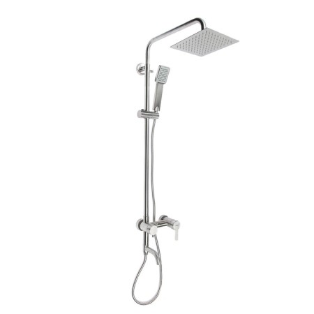 Shower system Accoona A8301, with a tropical shower, stainless steel, color satin