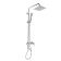 Shower system Accoona A8301, with a tropical shower, stainless steel, color satin