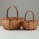Set of wicker baskets, 28 x 20 x 14/28 cm, 22 x 16 x 12/24 cm, 2 pcs, honey, willow