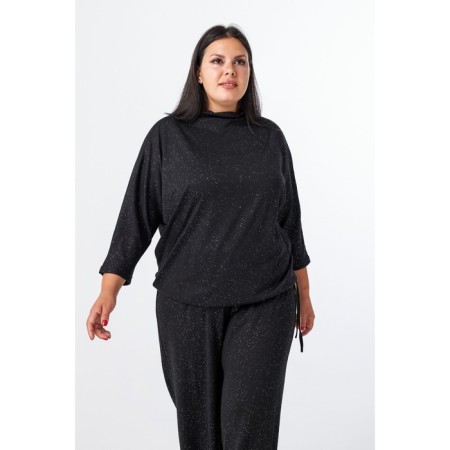 Female suit, size 58, black color-3