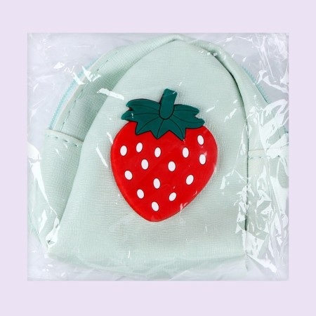 Bag for the doll "strawberries", green color-6