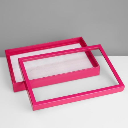Steam for jewelry "Casket" 100 seats, 29 × 19 × 4 cm, bright pink color-5
