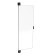 Turning mirror on the door or wall, 80 x 30cm, black