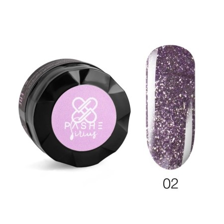 Liquid foil Pashe Sirius, with reflective microparticles, No. 02 violet, 5 ml