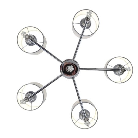 Suspended EVOLUCE lamp. Sle105173-05. Primma. 5x60 watts, E27, 65x65x48 cm, chromium color-14