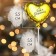 Candle in the cake "Air ball. Heart", 7 cm. Golden