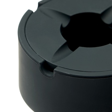 Silicone ashtray, with a lid, round, 8.3 x 4 cm, black-3