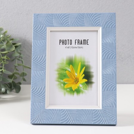 Photo frame plastic 10x15 cm "arc" blue 20.5x15.3 cm-1