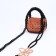 Bag-clate on magnet, long belt, brown color