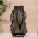 Vase for Flowers "Lucia" from transparent black glass 26.5 x 8 x 8 cm