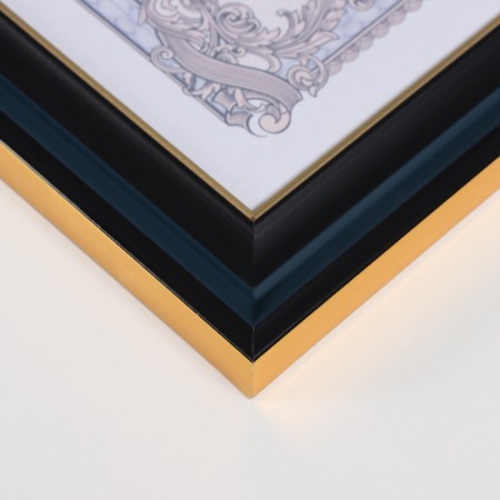Photo frame Plastic format A4 "Norway" Blue, black stroke 36.6x28 cm-2