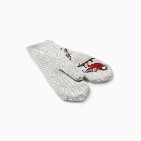 Mittens female, dark gray color, size 18-1
