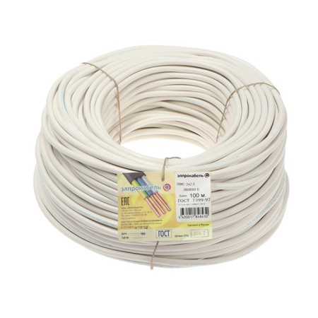 Flexible round Promel PVS, 2x2.5, 100 m, GOST-2