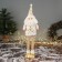 Soft toy "Santa Claus Flower" (59x21 cm extended legs) 40x21 cm, golden-white