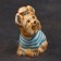 Porcelain figurine "Yorkshire Terrier T -shirt Blue", 8 cm, copyright painting