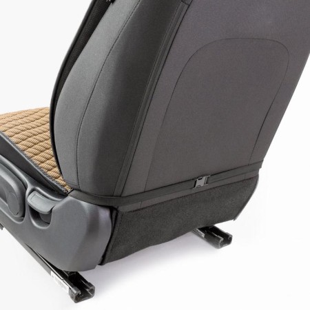 Caps on the front seats Car Performance, 2 pcs, Fiberflax (flax), rhombus, beige-2