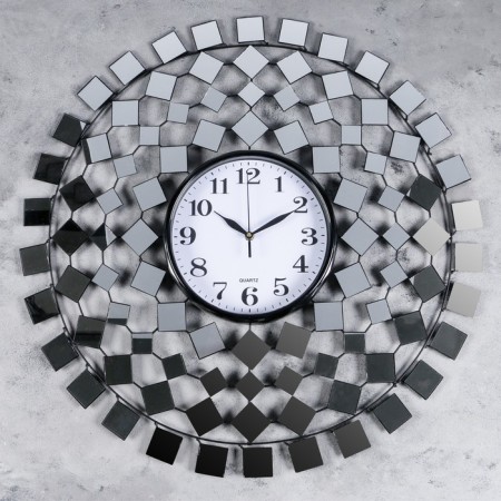 Watching clock, series: openwork, "Mirror figures", D-70 cm